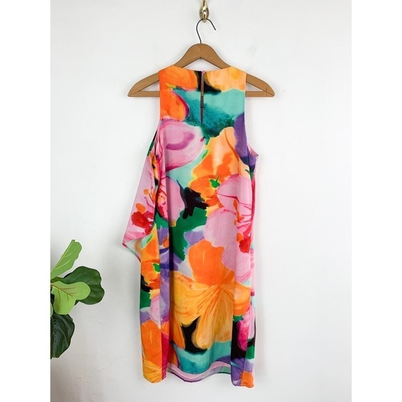 Lauren Ralph Lauren Women's Floral Print Crepe Shift Dress Sz 8 - Picture 3 of 7